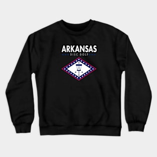 Arkansas Disc Golf - Flag Dark Crewneck Sweatshirt